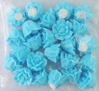 Icing Blue Roses 15mm, packet of 24